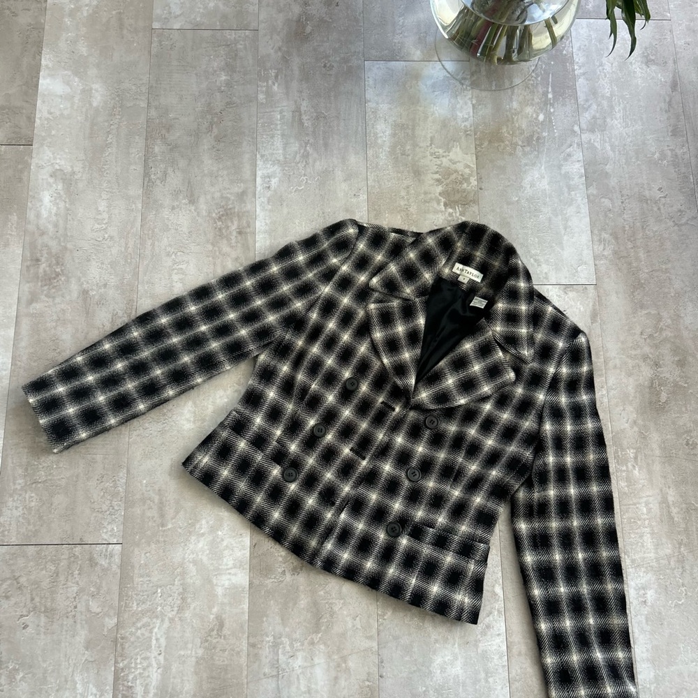 Plaid Double-Breasted Women's Jacket